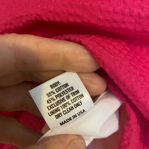 Lauren James raspberry coloured halter flared dress. Sash with bow tie. - Picture 10 of 14